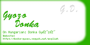 gyozo donka business card